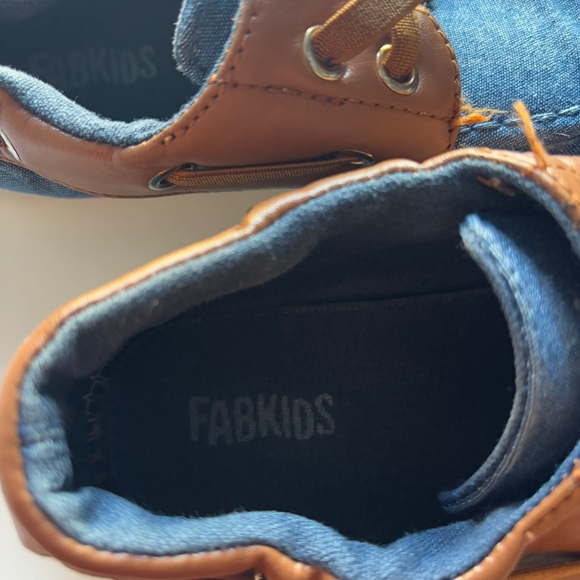 Denim and Brown Leather Boat Shoes - Picture 9 of 14